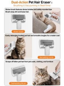 5 in 1 Luxury Cordless Multifunctional Portable Pet Grooming <b>Vacuum</b> Handheld Cat <b>Dog</b> Deshedding Grooming Hair Removal Brush - Product Image 4