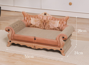 Kursi Sofa Kucing & Anjing Retro, Alas Garukan Kertas Bergelombang, Tempat Tidur Hewan Peliharaan, Perakitan Mudah, Penggunaan Dalam Ruangan - Product Image 6