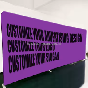 Spanduk portabel acara promosi dekorasi latar belakang aluminium 10 kaki latar belakang Stan ulang tahun satu atau dua sisi - Product Image 6