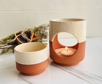 Brûleur à huile en céramique, chauffe-cire, porte-bougie chauffe-plat, diffuseur d'aromathérapie, décoration de salle de spa et de yoga, cadeau anti-stress
