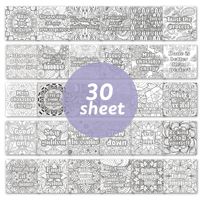 Libro da colorare per adolescenti - Tema Mandala Antistress - 30 pagine - Carta patinata fronte-retro - Citazioni artistiche motivanti - Diario per schizzi e disegni