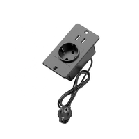 Prise de courant encastrée pour meubles, prise de courant encastrée pour bureau, îlot de cuisine, armoire, avec ports USB