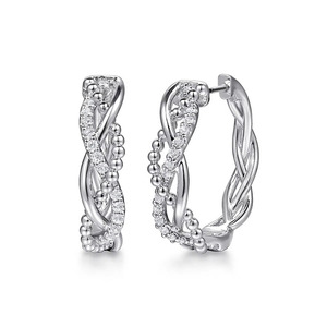 Orecchini a Cerchio Intrecciati per Donne, Design a Linee Incrociate, Accessori per Orecchie da Indossare Quotidianamente - Product Image 2
