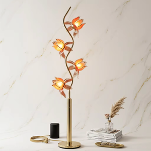 Lampadaire Moderne et Simple en Forme de Fleur de Lotus, en Métal et Fer, Design Arc, Luminaire sur Pied pour Intérieur, Idéal pour Bureau, Salon, Chambre à Coucher - Product Image 2