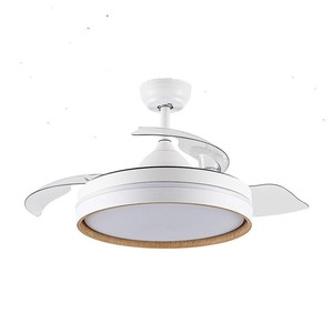 Ventilador DC 72W blanco/haya, 3 aspas, 6 velocidades, 7200 lm, 3000k, 4500k, 6000k, control remoto, memoria y temporizador. - Product Image 1