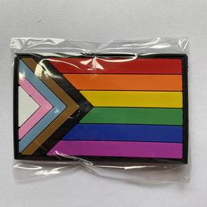 PVC tiến bộ niềm tự hào cầu vồng cờ vá cầu vồng cờ PVC các bản vá lỗi đồng tính lgbtq Cờ chiến thuật móc và vòng lặp Fastener vá - Product Image 2