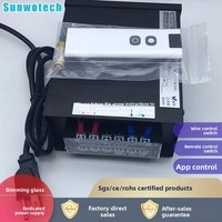 Film de verre à intensité variable avec application dédiée, contrôle vocal, Wi-Fi, Bluetooth et transformateur d'alimentation pour éclairage