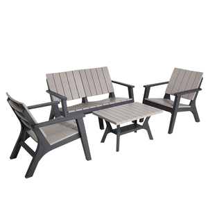 <span class=keywords><strong>Muebles</strong></span> de plástico impermeables para exteriores, conjunto de sofás de cuatro plazas para Patio - Product Image 1