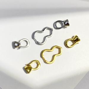 Collier chaîne en argent S925 fait main, motif gourde, à un seul rang, avec perle, boucle de perles DIY, accessoire de mode - Product Image 1