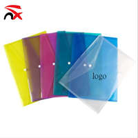 Enveloppes en plastique poly Sacs de fichiers transparents A4 Dossiers de documents Organisateurs de documents avec bouton pression