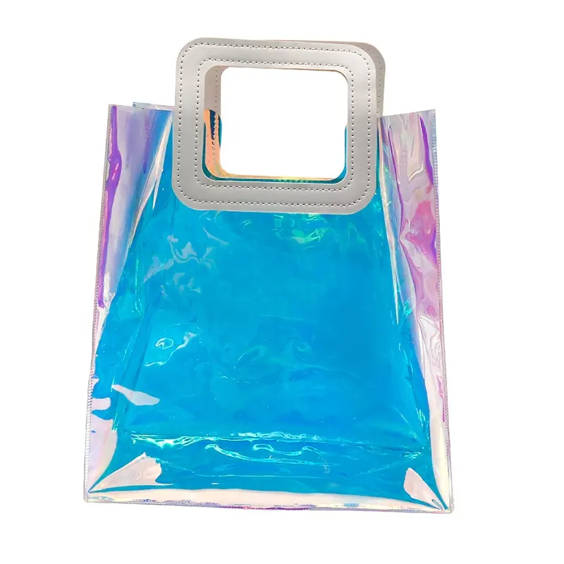 Özel noel hediyesi torba şeker şarap makyaj çanta boş su geçirmez Tote çanta PVC moda çantalar Unisex kore moda