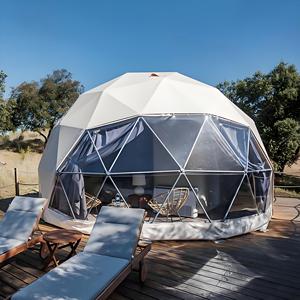Kunden spezifisches großes Aluminium-Wintergarten-Glamping-Geodätisches Kuppel zelt Isoliertes Garten zelt mit PVC-Abdeckung für Veranstaltungen im Freien - Product Image 6
