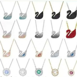 <span class=keywords><strong>Collier</strong></span> haut de gamme Shijia en tungstène pour femme, dégradé bleu, rouge, <span class=keywords><strong>rose</strong></span>, blanc, noir, avec croix dynamique en cristal et éléments. - Product Image 1
