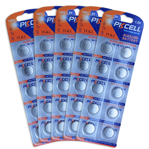 0% Hg Pb Mercury Free Button Cell Battery AG10 LR1130 1.5V Alkaline Coin Cell Battery