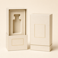 Boîte de présentation de parfum à double porte avec insert rectangulaire pour présentoir de parfum haut de gamme sur comptoir