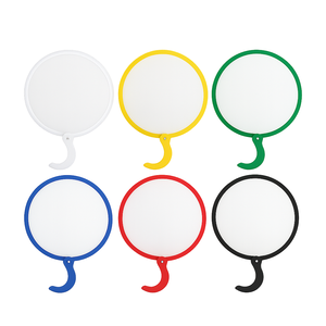 Ventilateur à main rond décoratif en plastique pliable Mini ventilateur à main pliable coloré imprimé de logo personnalisé - Product Image 2