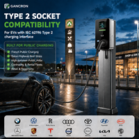 Point de recharge pour véhicules électriques OCPP 2.0.1, 7 kW, Type 2, avec compteur intelligent PLC, montage mural, pour la rue, les trottoirs et les parkings, compatible OCPP 2.1