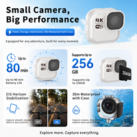 Sprite H8Pro 4K 60FPS Başparmak Hareketli Kamera EIS Dokunmatik Ekran Manyetik Aksesuarlar 30M Su Geçirmez Kılıf MicroSD