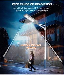 Offre Spéciale 200W 300W tout-en-un SMD LED lampadaire solaire étanche IP65 en alliage d'aluminium 6000K 180 Angle de faisceau télécommande - Product Image 6