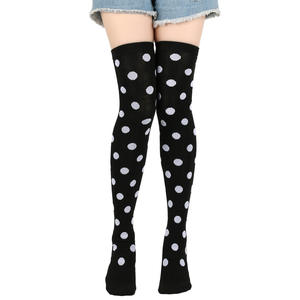 Usine directement Cos Play décoration de jour de mariage multicolore Sexy bas haut sur le genou chaussettes pour filles femmes longues chaussettes à pois - Product Image 6