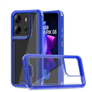 Para Tecno Spark 20 Pro Plus/Spark 20 Pro transparente 360 PC + TPU 3 en 1 funda para teléfono móvil a prueba de golpes