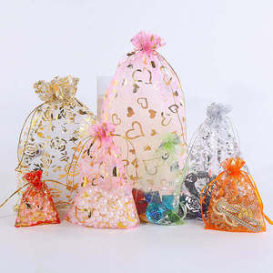 Trong Kho bán buôn Organza Dây Kéo Túi tùy chỉnh đồ trang sức lưới lưu trữ túi chấp nhận mẫu thiết kế logo - Product Image 4