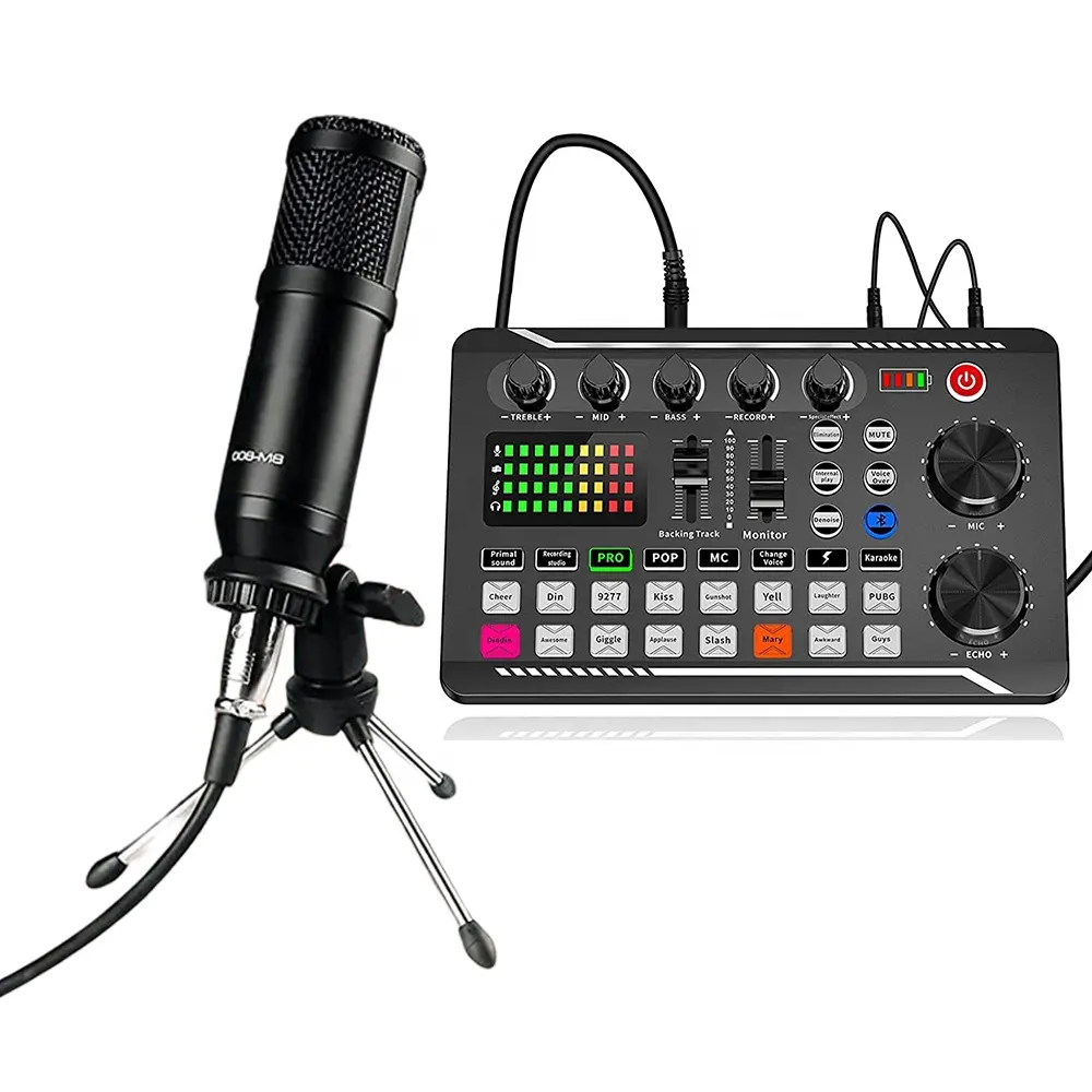 Bm800 F998 set di microfoni e schede audio registrazione karaoke Live podcast equipment bundle studio microfono professionale