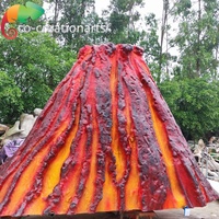 Modèle de volcan en silicone 3D réaliste décoratif pour parc d'attractions, pour utilisation en intérieur