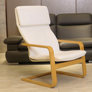 Sillón <span class=keywords><strong>Reclinable</strong></span> Moderno de Madera con Respaldo Sólido para Dormitorio y Sala de Estar - Product Image 5