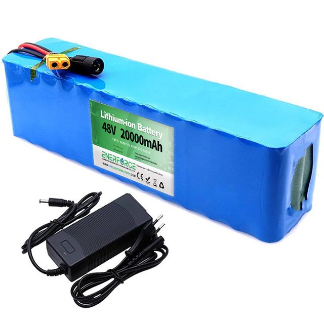 Enerforce Rechargeable 48V 20Ah LiCoO2 Battery for Electric Bicycles/Scooters 800 Cycles CE Certified -20~65 Operating