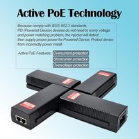 SDAPO PSE90G 48v 90w Injecteur PoE ++ Distance de transmission de puissance 100 mètres Injecteurs PoE actifs Gogabit fabriqués en Chine