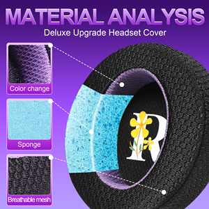 Per alieno Alienware Cover <span class=keywords><strong>cuffia</strong></span> AW310H paraorecchie AW510H <span class=keywords><strong>cuffia</strong></span> AW988 magico ghiaccio panno di <span class=keywords><strong>seta</strong></span> auricolari <span class=keywords><strong>in</strong></span> schiuma - Product Image 3