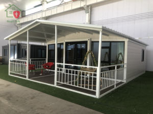 Casa Contenedor Villa Plegable de Lujo de 20/40 pies, Prefabricada, con Panel Sándwich de Doble Ala, Expandible y Transpirable - Product Image 1