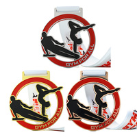 Medallas Deportivas de Gimnasia Personalizadas de Fábrica, Metálicas, en 3 Colores, con Corte Láser Hueco y Esmalte, para Personalizar