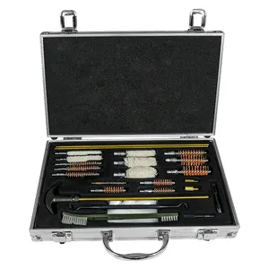 Universal Gun Cleaning Kit Aluminium Case Messing Rod Boring Borstels Katoen Mop Doek Patches Hunting & Shooting Accessoires