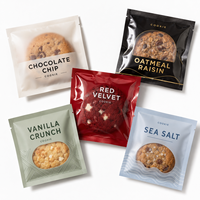 Sacs à biscuits transparents personnalisés, thermoscellables, avec impression, en plastique laminé de qualité alimentaire, pour emballage individuel de pâtisseries et de pains