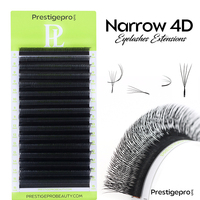 Extensions de cils Prestigepro Narrow 3D 4D 5D en forme de W, volume intense, bouquets pré-faits, cils super doux, pleins et denses