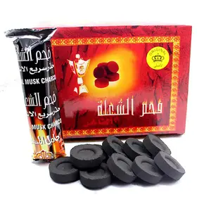 HongQiang 33 mm 40 Stück/80 Stück/100 Stück rote Shoula runde Holzkohle für Räucherstoff Shisha-Holzkohle-Tabletten