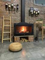 Poêle à bois électrique pour barbecue, feu d'intérieur classique, style piteuropéen, usage domestique, combustion du bois, poêle à bois