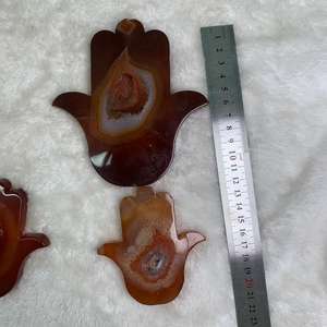 Prezzo all'ingrosso di alta qualità corniola Geode Hamza mani intagliate <span class=keywords><strong>Hamsa</strong></span> - Product Image 2