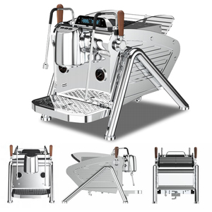 Máquina <span class=keywords><strong>de</strong></span> café Espresso semiautomática comercial profesional, cafetera <span class=keywords><strong>de</strong></span> capuchino con cabeza <span class=keywords><strong>de</strong></span> elaboración saturada con bomba <span class=keywords><strong>de</strong></span> agua importada - Product Image 2