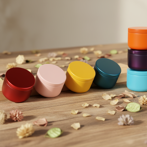 กล่องดีบุกทรงกลมขนาดเล็ก 55*สูง43มม. 50มล. สำหรับใส่ชา เทียน หรืออาหาร พร้อมฝาปิด สำหรับบรรจุภัณฑ์โลหะ แบบกำหนดเองสำหรับคริสต์มาส - Product Image 3