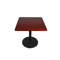 Dessus de table basse Design hêtre massif couleur acajou dessus en bois Table carrée pour la maison hôtel et restaurant