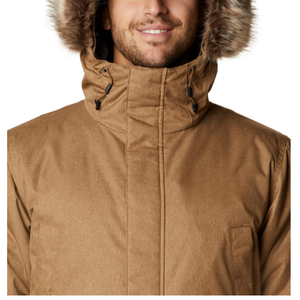 Parka coupe-vent personnalisée pour hommes Veste parka d'extérieur à capuche marron de taille plus imperméable longue pour réchauffer l'hiver Veste parka d'extérieur pour hommes - Product Image 4