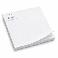 Bloc de Notas Adhesivas Blancas STASUN de 75x75 mm, 50 Hojas, Impresión de Logotipo Personalizado, Blocs de Notas de Papel para Oficina, Escuela, Hogar, Regalos Promocionales
