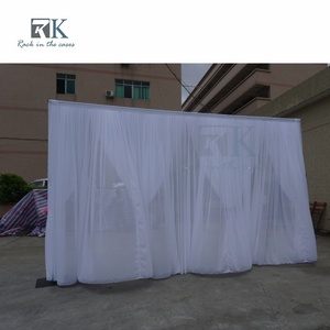 RK Pipe and Drape Aluminum <b>Standing</b> Curtain System Black Fabric <b>Backdrop</b> Kit Detachable Minimalist Style - Product Image 6