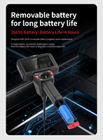Boroscopio Industrial HD con Sonda de 4 mm, Cable Impermeable IP67 de 2 m, Pantalla IPS de 5 Pulgadas, Zoom 5X, Cámara Endoscópica de Video Portátil