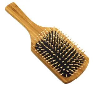 Bamboo Detangler Hair Brushes Travel Pack Comb Wet Dry Hair Tangle Brush Wooden Hairbrush Massage Scalp Comb For Curly Hair