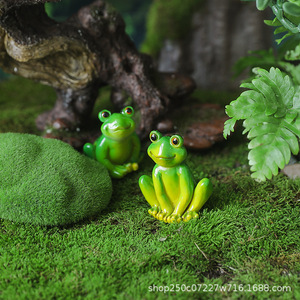 Figurines de grenouilles miniatures en résine, décoration de jardin, forme animale, accessoire de paysage pour bonsaï, décoration de la maison - Product Image 4