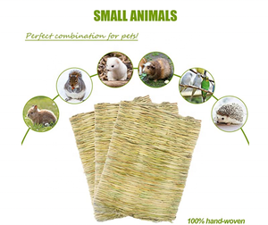 Tapis de lit tissé en paille naturelle d'herbe, petit Animal, literie, jouets à mâcher, jouet de jeu, cochon d'inde, perroquet, lapin, Hamster - Product Image 5